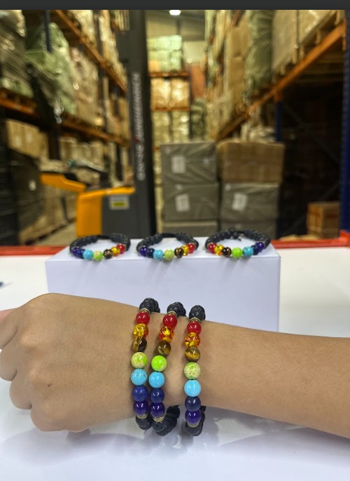 Miniatura 4 de PULSERA DE ROCA DE LAVA 7 CHAKRAS